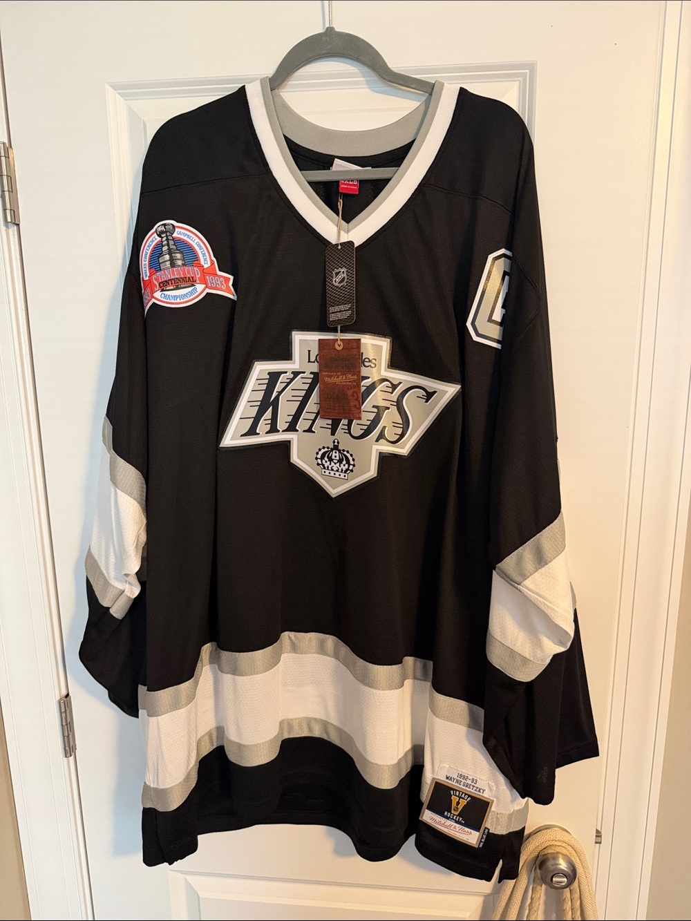 Mitchell & Ness Los Angeles Kings Black and White Hockey Jersey